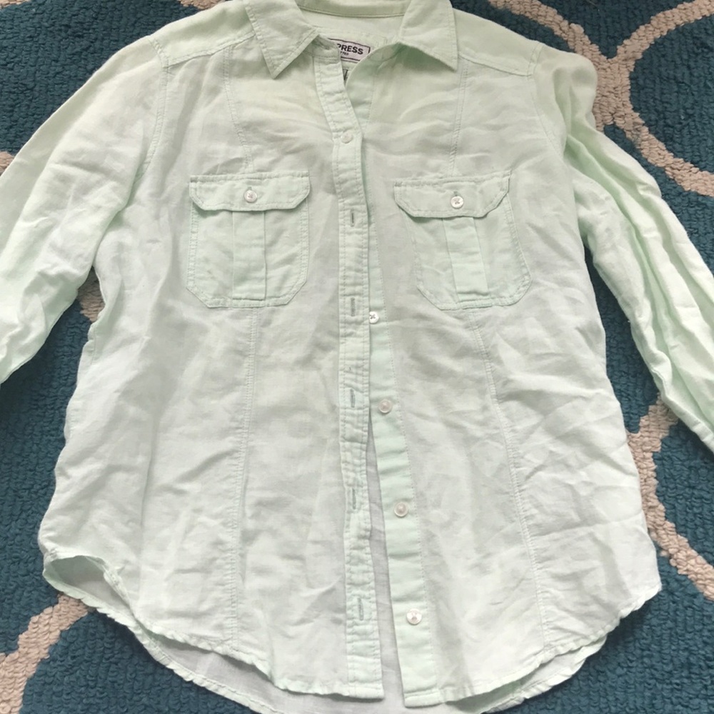 Green Button down